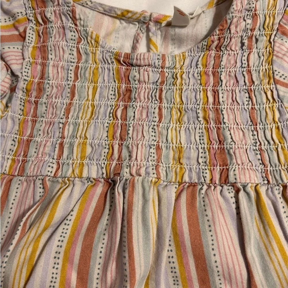 Embroidered Denim and Striped girls shirt bundle